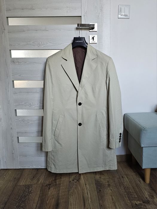 Klasyczny długi płaszcz na wiosnę męski Vistula  zadbany rozmiar L