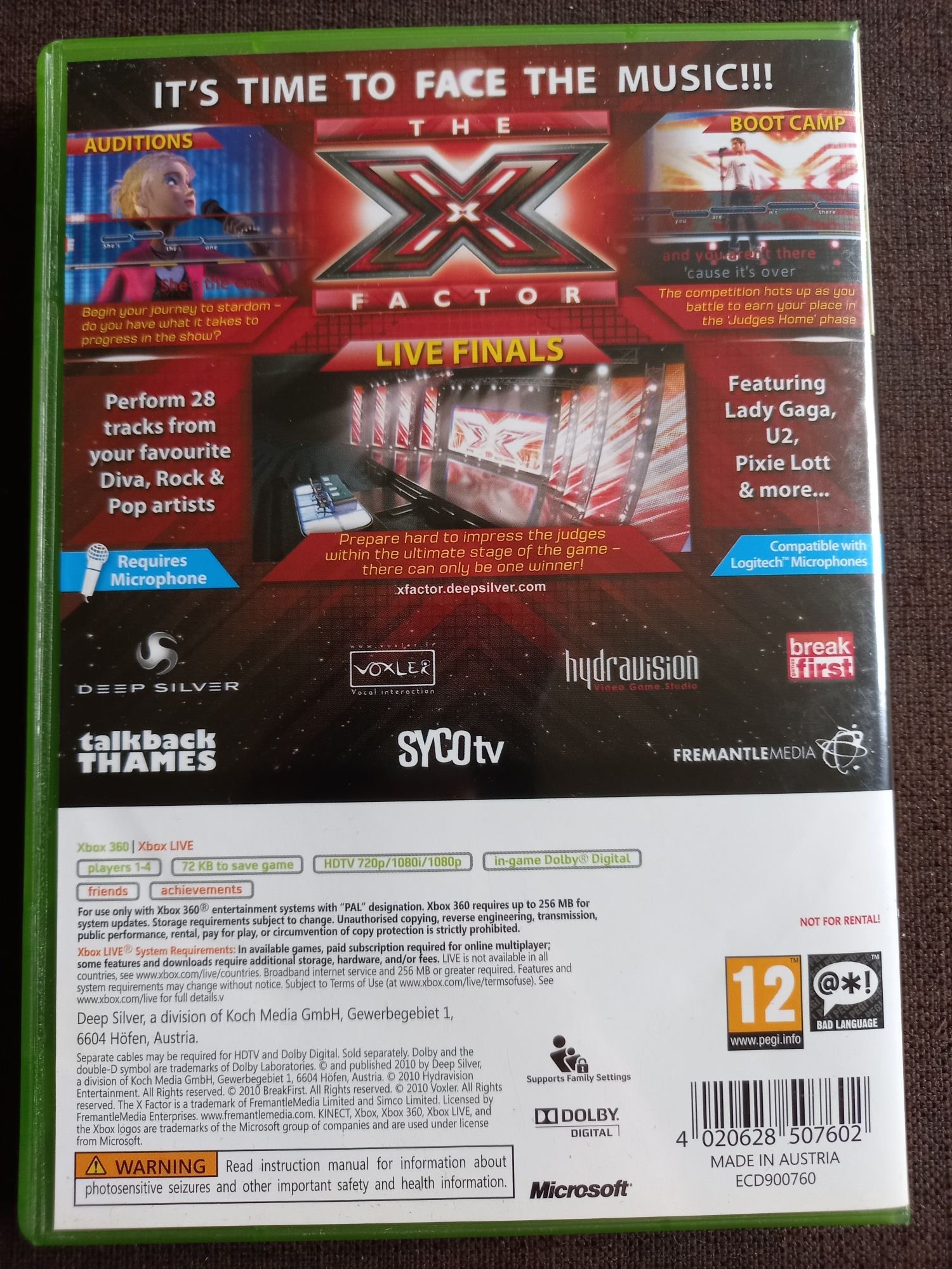 Gra The X Factor na konsolę xbox 360 x-factor