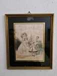 Quadro com imagem de senhoras e meninas