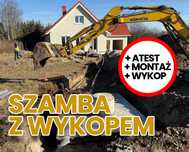 Montaż szamb betonowych – wykop, transport - KARCZEW