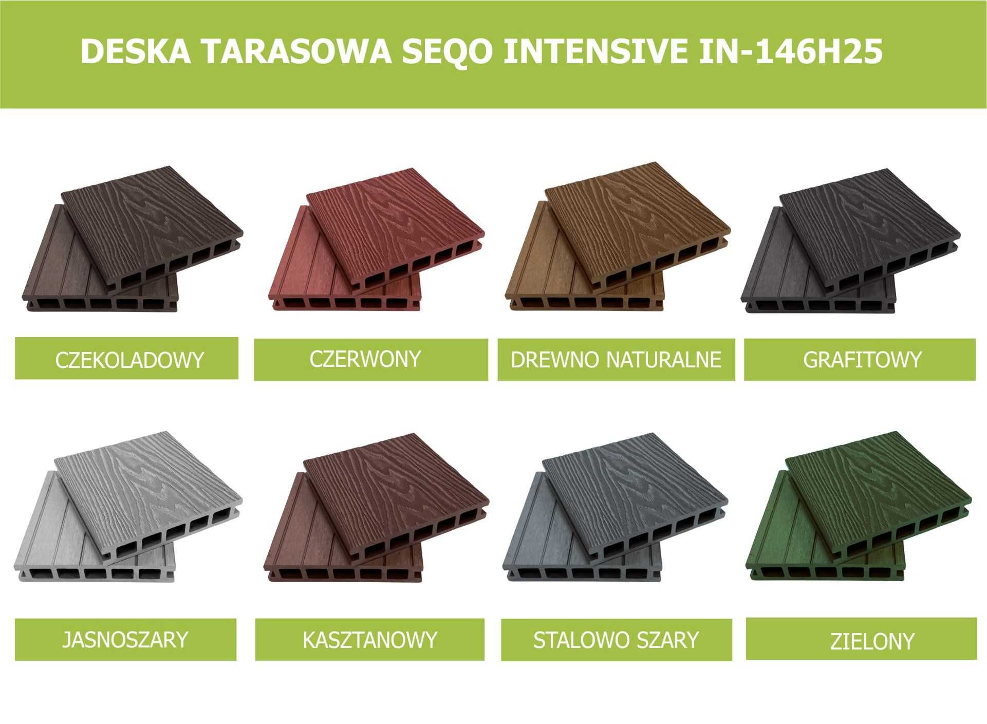 Deska tarasowa kompozytowa SEQO 146x25 słoje drewna 5m