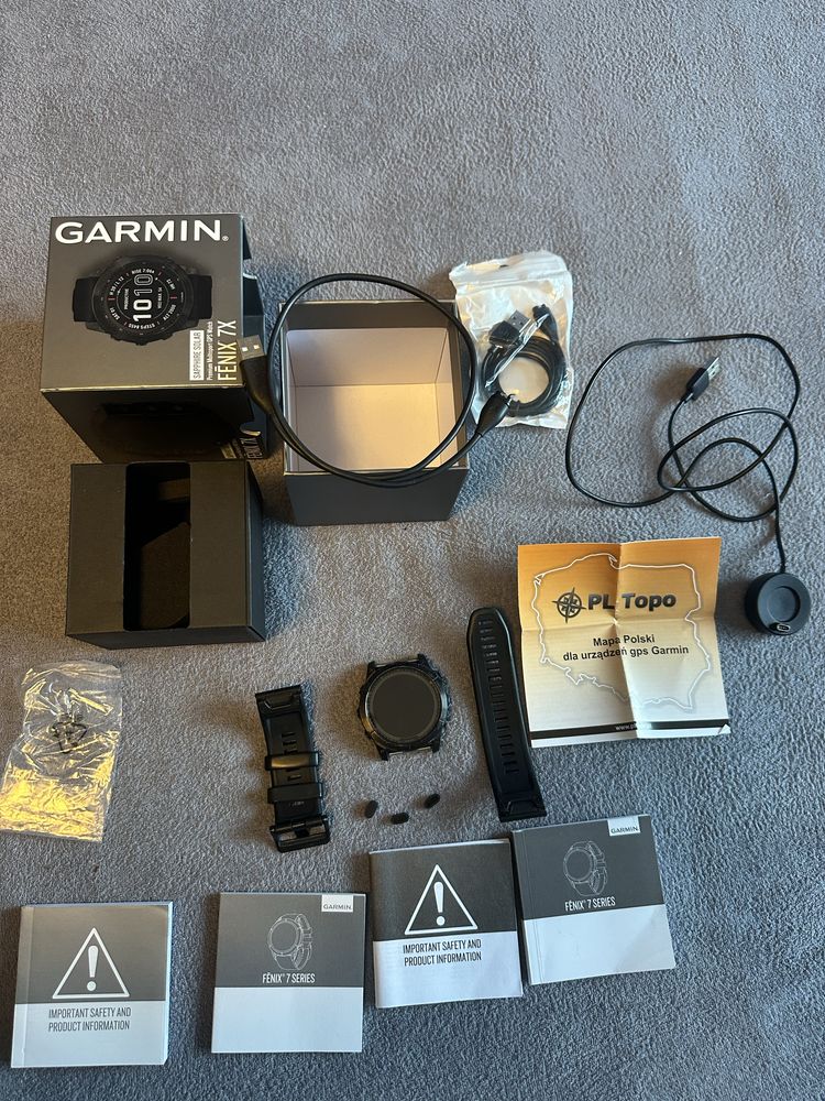 Garmin Fenix 7x Sapphire Solar + PL Topo - Outdoorowy Kombajn!
