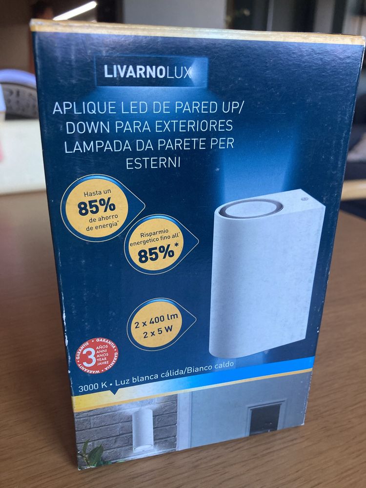 Candeeiro aplique parede exterior