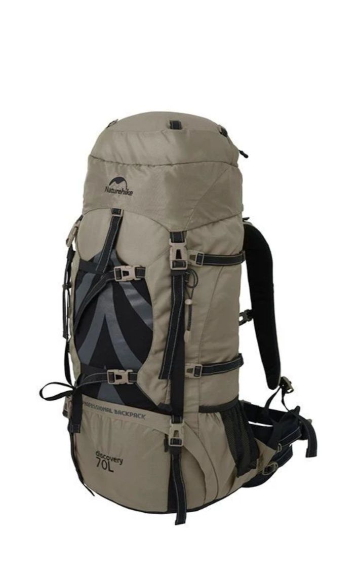 Рюкзак туристичний Naturehike NH70B070-B, 70 л + 5 л, світло-коричневи