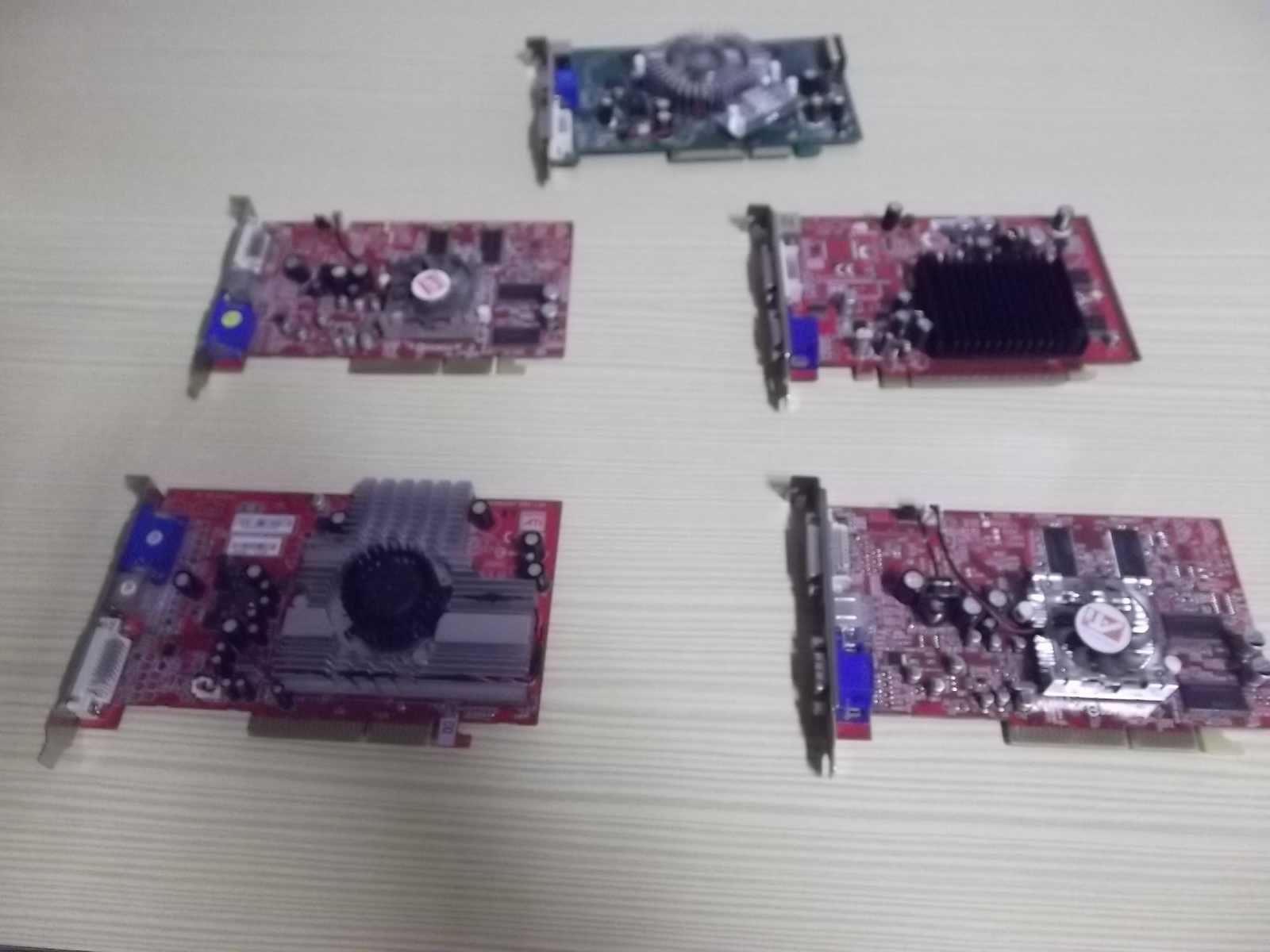 Placas gráficas antigas VGA, PCI e PCI express 256MB e outras