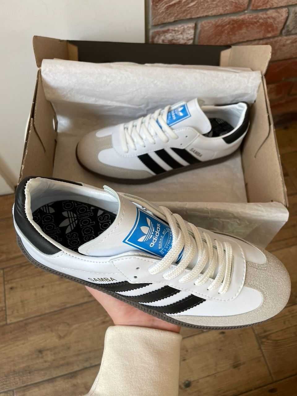 Жіночі Adidas Samba White Black БЕЗ передоплати!  Розміри 36-40р.