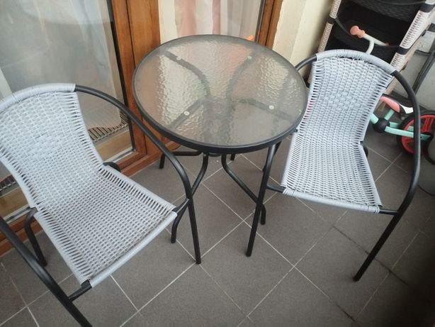 Rezerwacja Zestaw mebli balkonowych 2 krzesła stolik