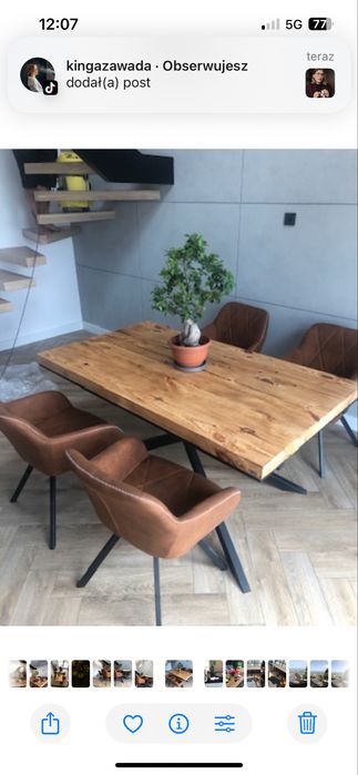 6 krzesel do jadalni MONEE rude, złoty brąz