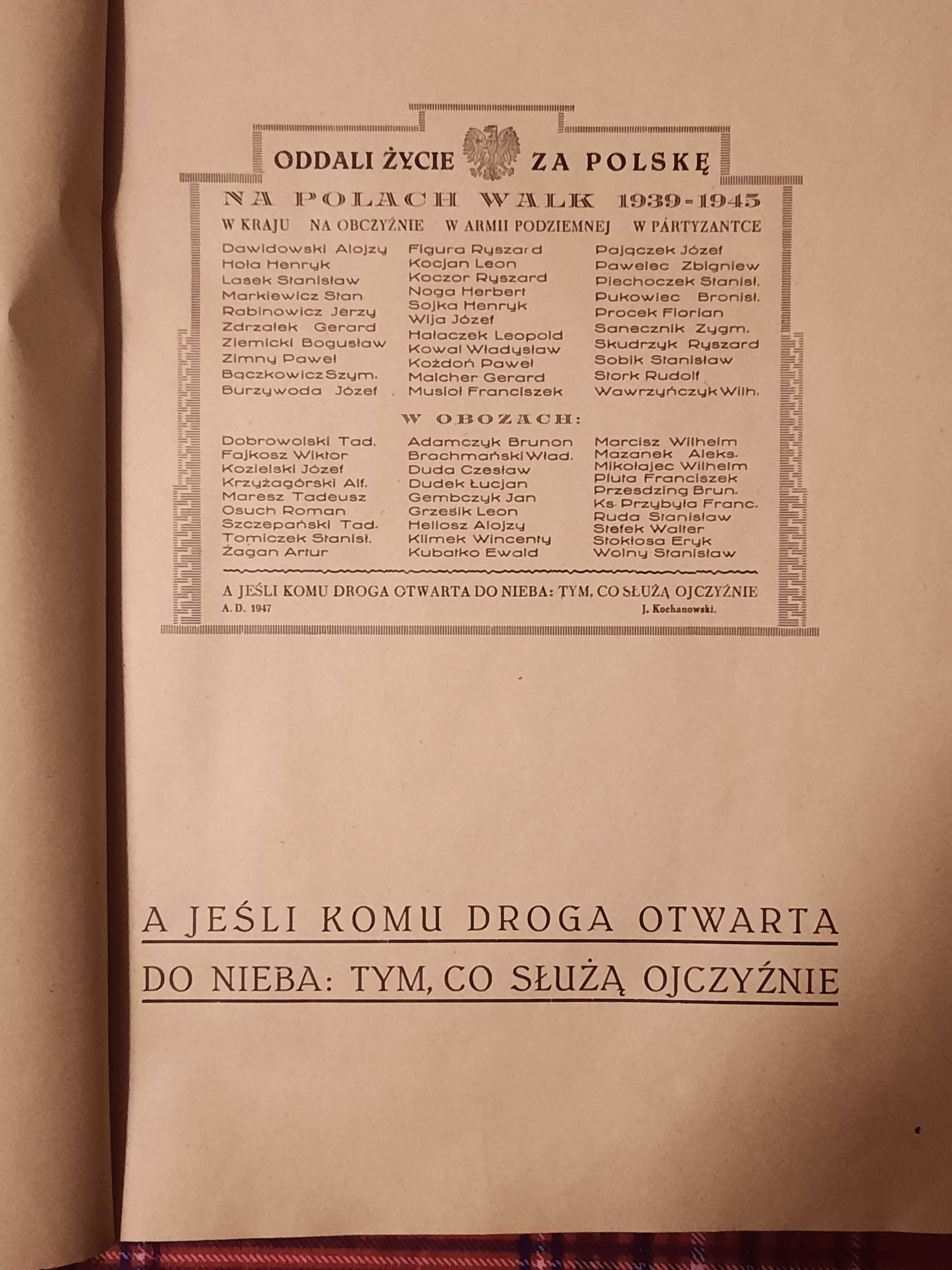 Stara Księga Pamiątkowa. Gimnazjum i Liceum w Rybniku