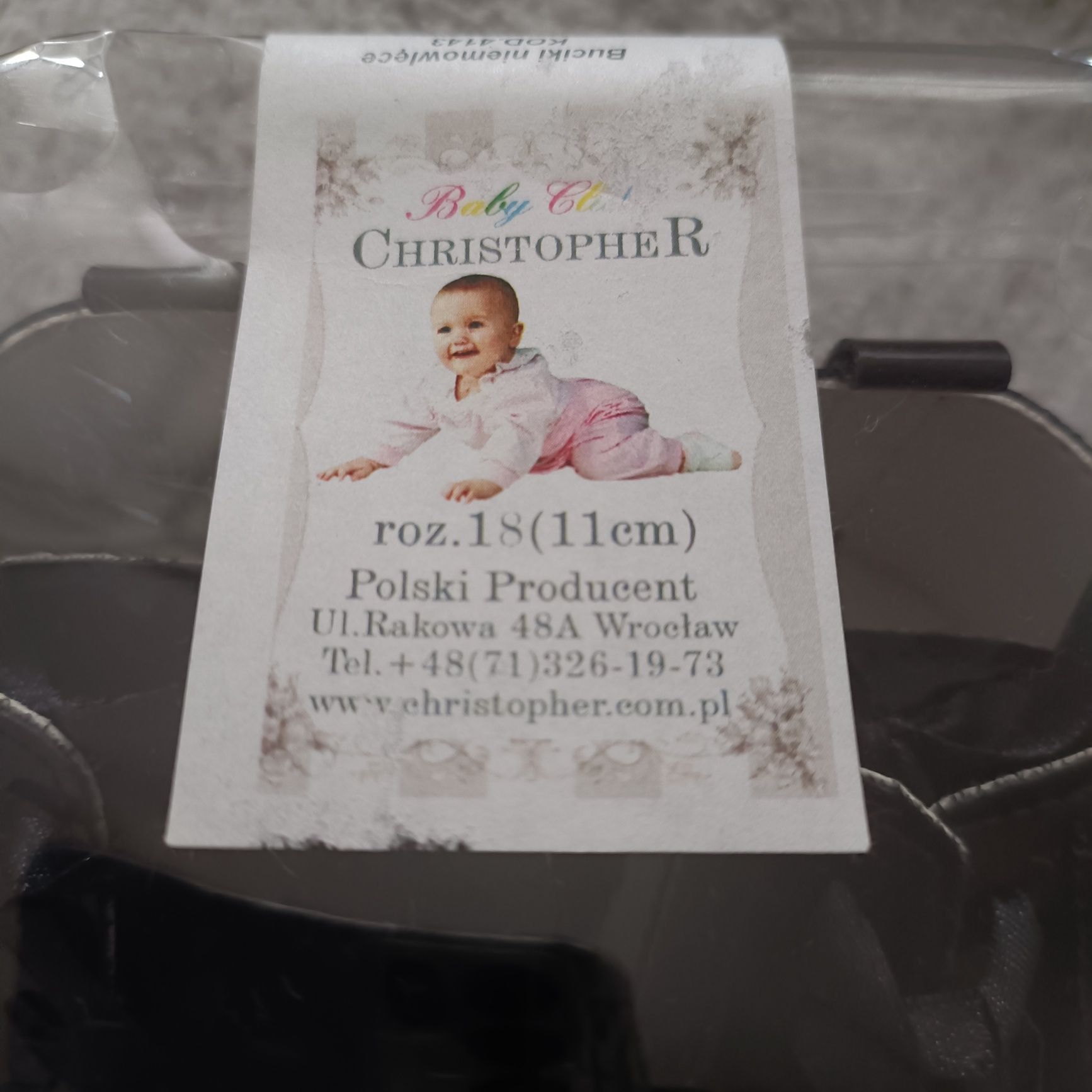 Buty buciki do chrztu rozmiar 18 Christopher