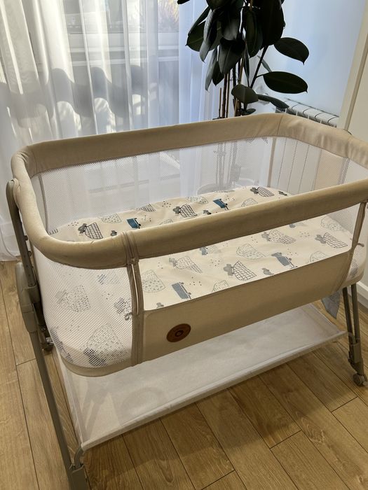Łóżeczko dostawka beżowa Lionelo Luna Beige Sand