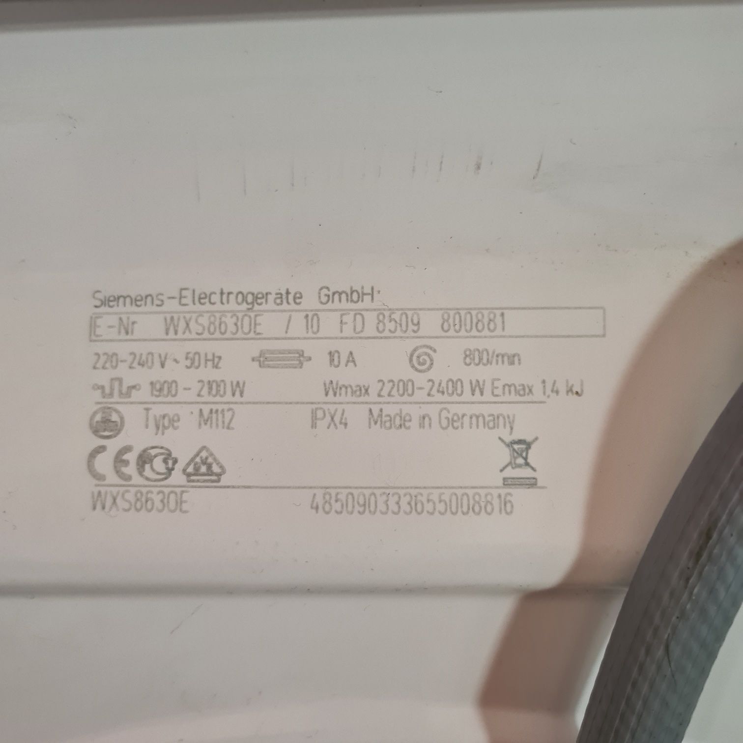 Вузька пральна машина Siemens Siwamat XS 863
