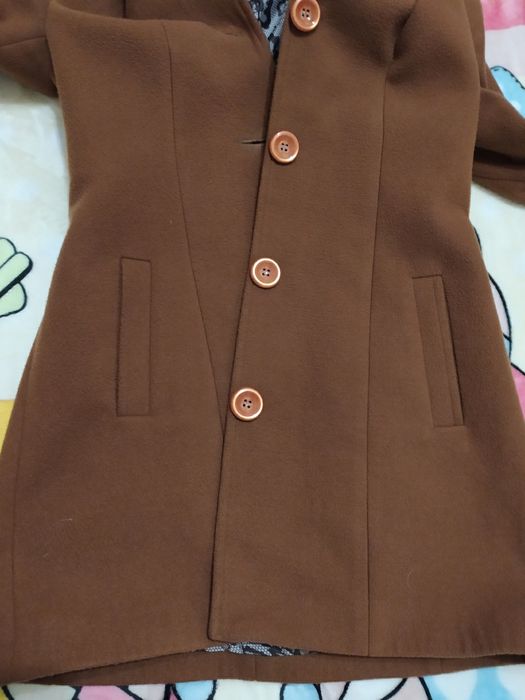 Кашемировое женское пальто, демисезон р 42