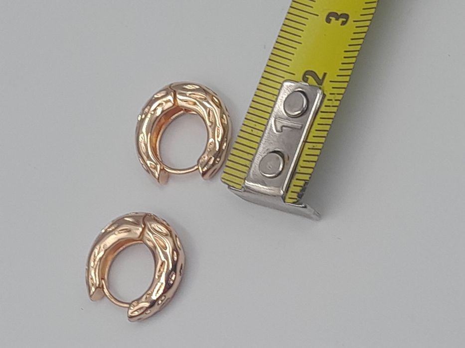 Kolczyki pozłacane Xuping  kółeczka 17 mm