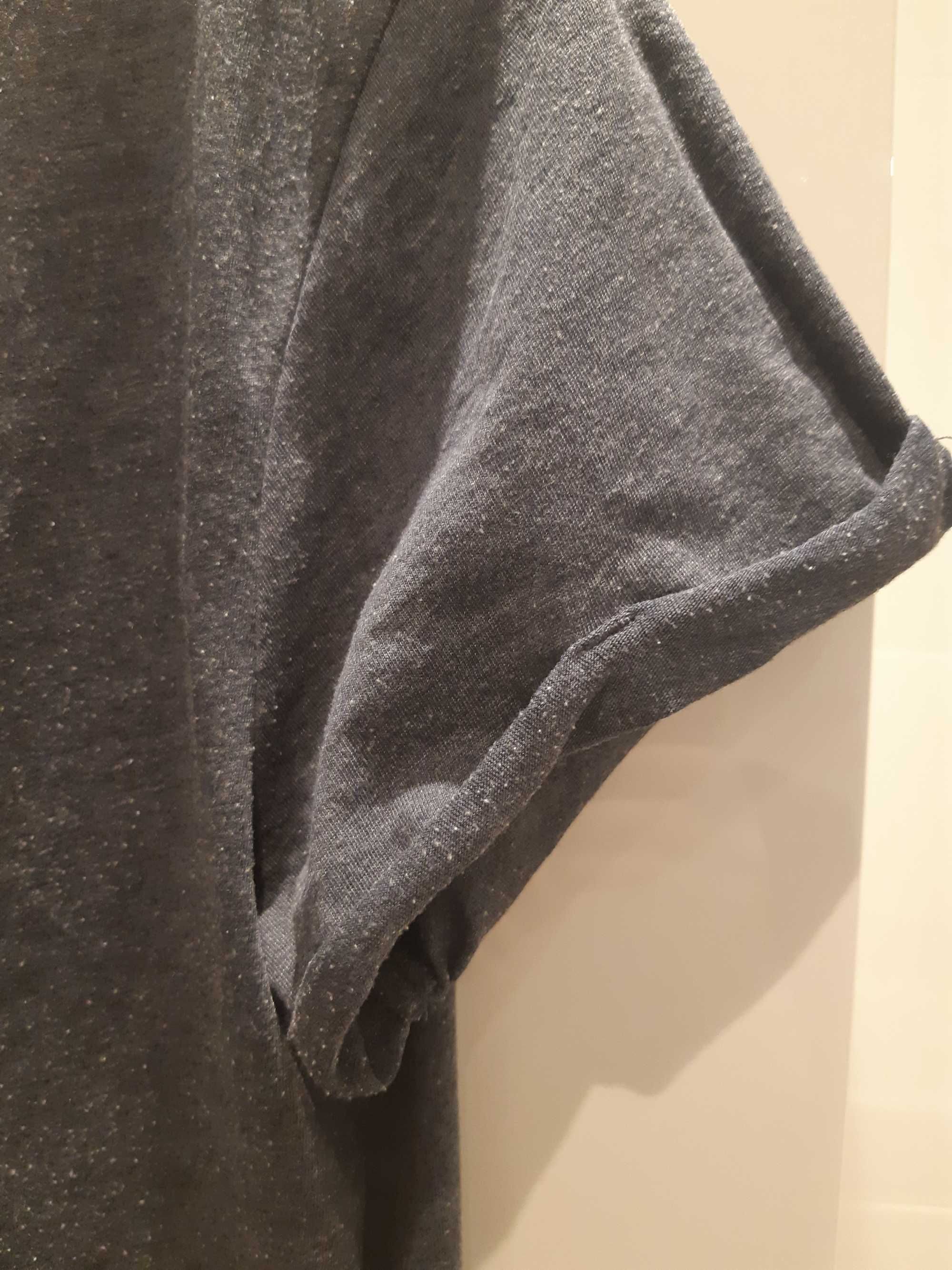 Granatowy t-shirt HM rozm. M