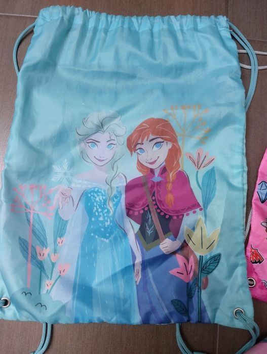 Worek na wf buty strój sportowy metalowy piórnik Frozen Vito i bella