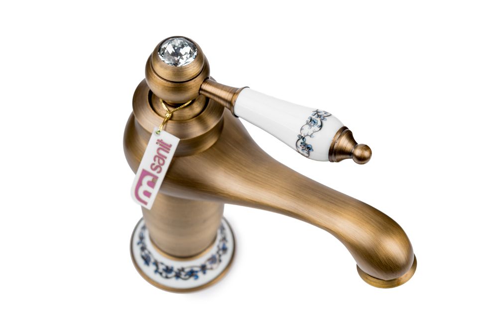 RETRO 125 bateria umywalkowa prysznicowa stare złoto