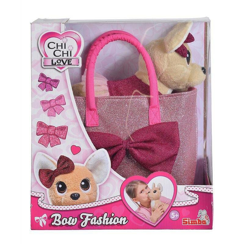 Słodki piesek maskotka  Chi Chi Love „Chihuahua Fashion Bow” + torebka
