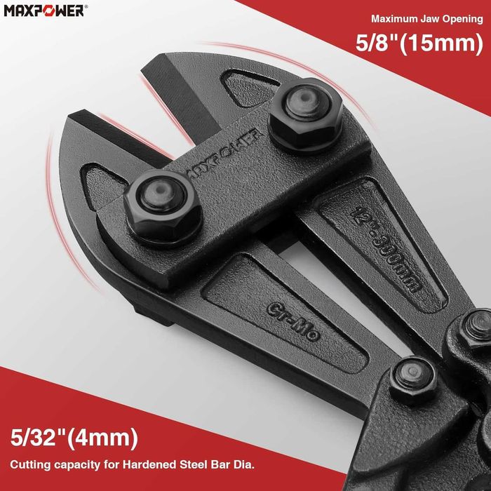 Przecinak do cięcia prętów drutów  NOŻYCE DUŻE 300MM MAXPOWER 12''