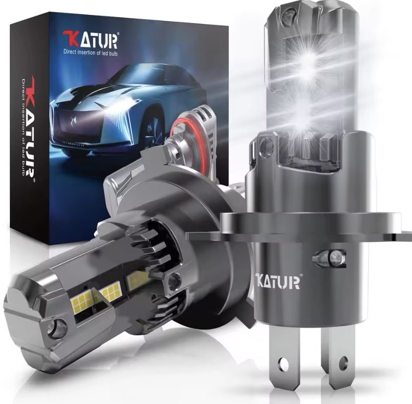 Автомобільні Led лампи Katur H4 з кулером та вбудованим Canbus