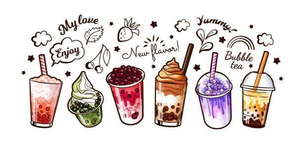 Бульбашки з солодким соком Bubble tea/ Бабл Ті 1,8кг та 0,21кг