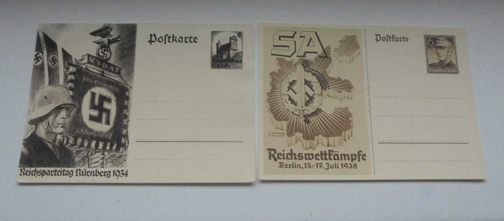Stare niemieckie karty pocztowe propaganda III Rzeszy 4 szt