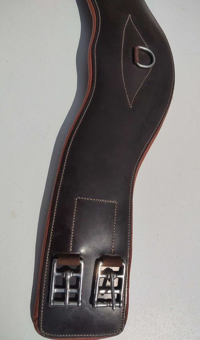 Skórzany, brązowy popręg długość 65 cm