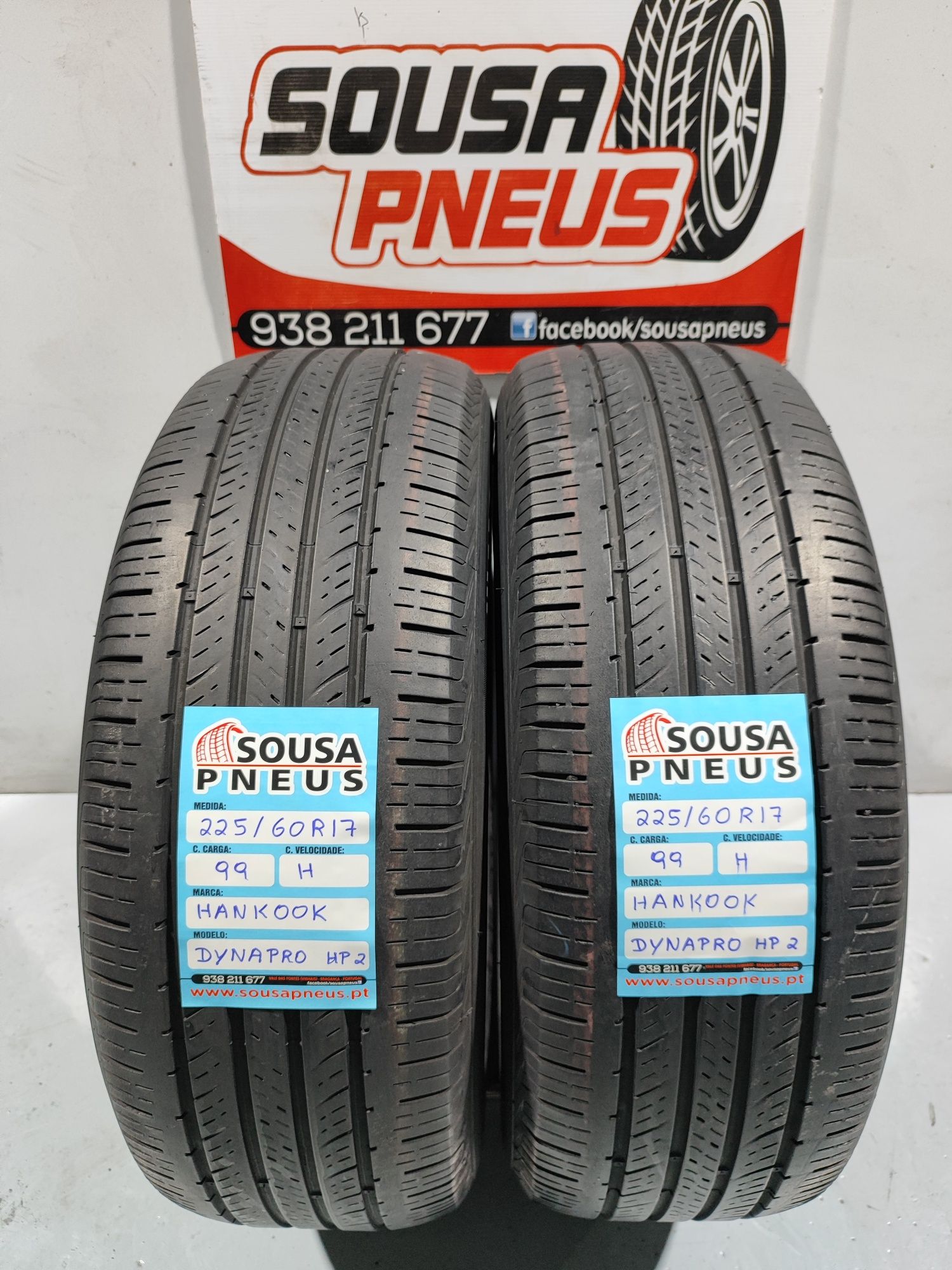 2 pneus semi novos 224-60R17 Hankook - Oferta dos Portes
