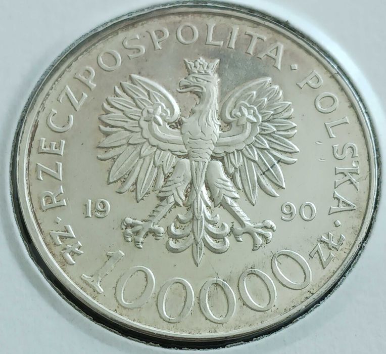 100 000 zł Solidarność 1990 r. nr.4 - Typ "A"-Śliczności
