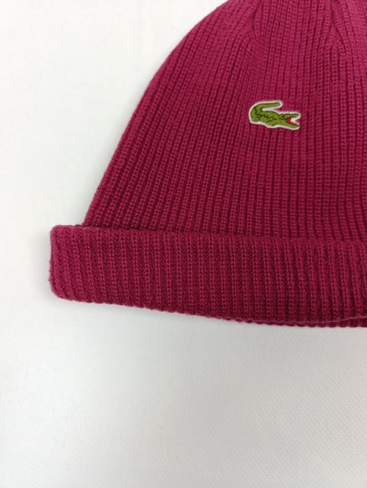 Винтажная шапка бини lacoste beanie hat