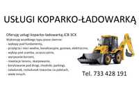 Usługi koparką koparko-ładowarką JCB 3CX