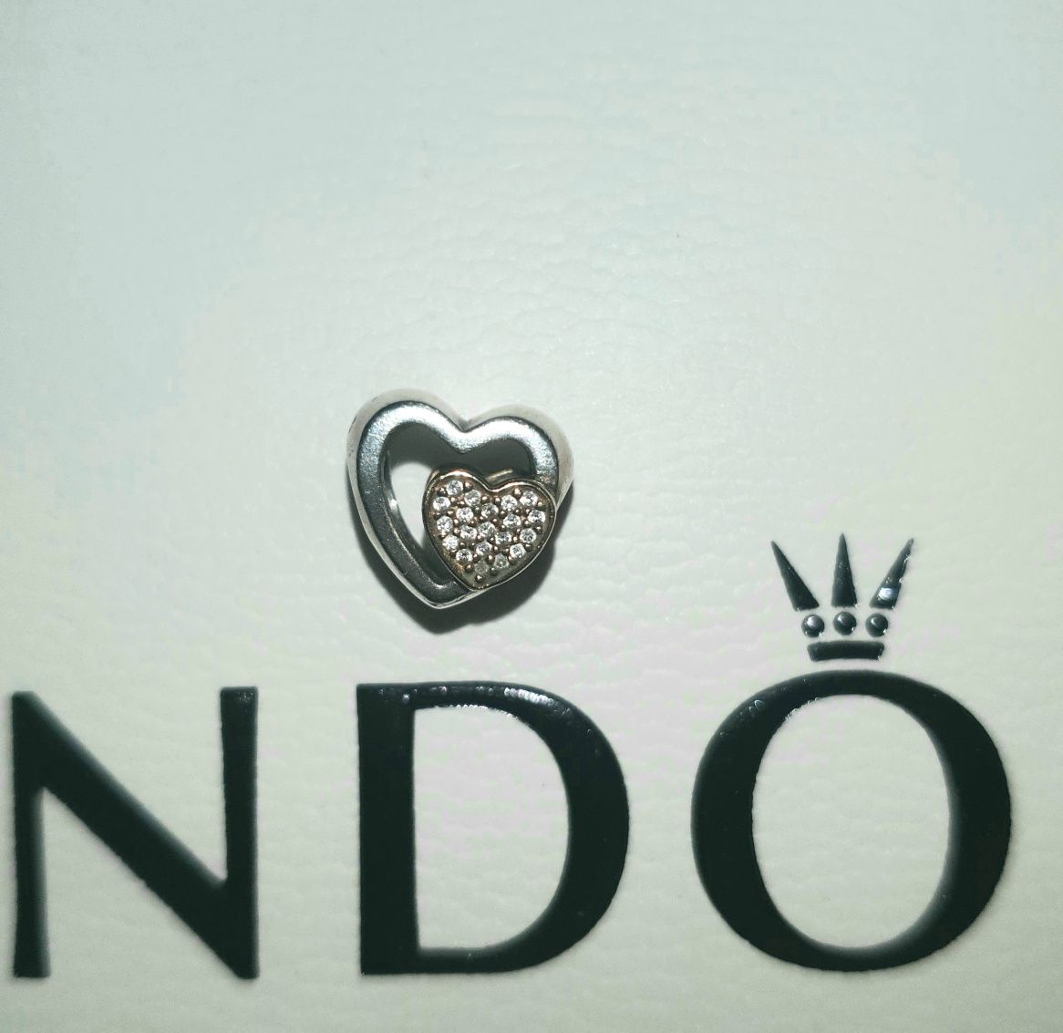 PANDORA Charms ze srebra z 14K złotem