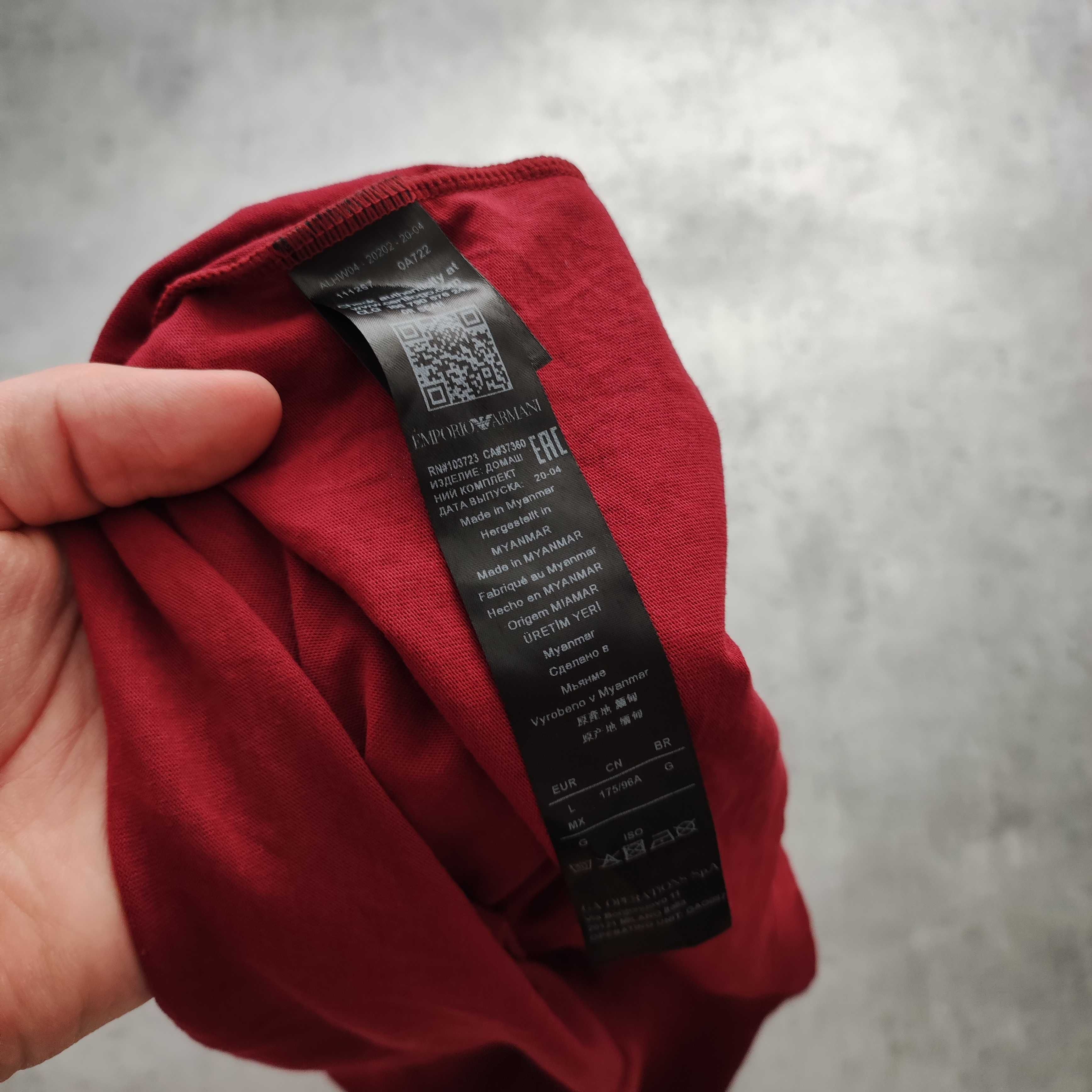 MĘSKA Elegancka Koszulka Bawełna Basic Małe Logo Emporio Armani EA7