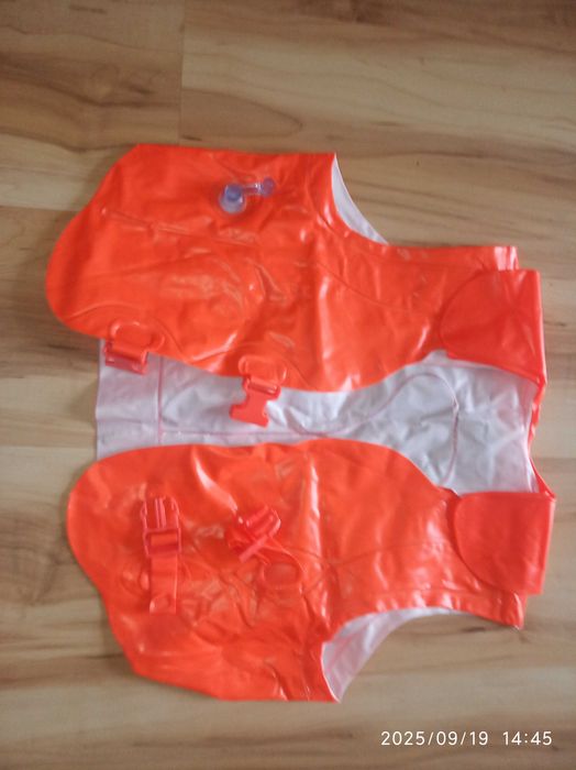 Kamizelka dmuchana do pływania kapok z rękawkami 3-6 lat 18-30 kg