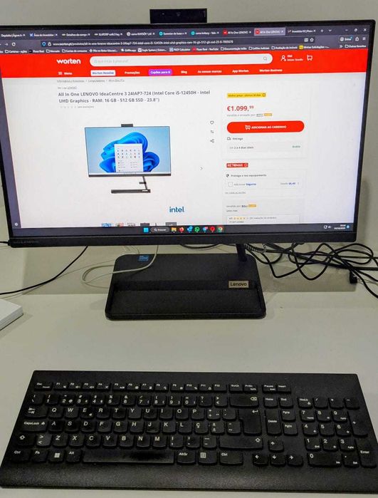 LENOVO IdeaCentre 3 24IAP7 -Intel i5-12450H -RAM16GB -512GBSSD -23.8''