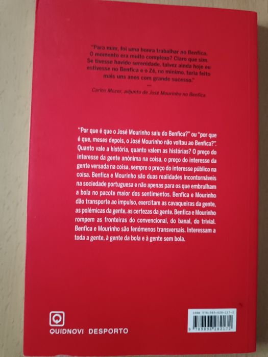 Livro. Eu, Mourinho e o Benfica