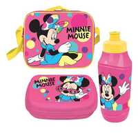 Обеденный набор Disney Minnie Mouse: Ланч-бокс, бутылочка, сумочка 3в1