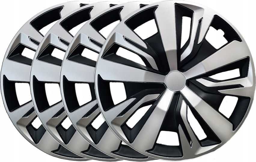 Kołpaki Samochodowe 15" Srebrno-Czarne Sklep Częstochowa