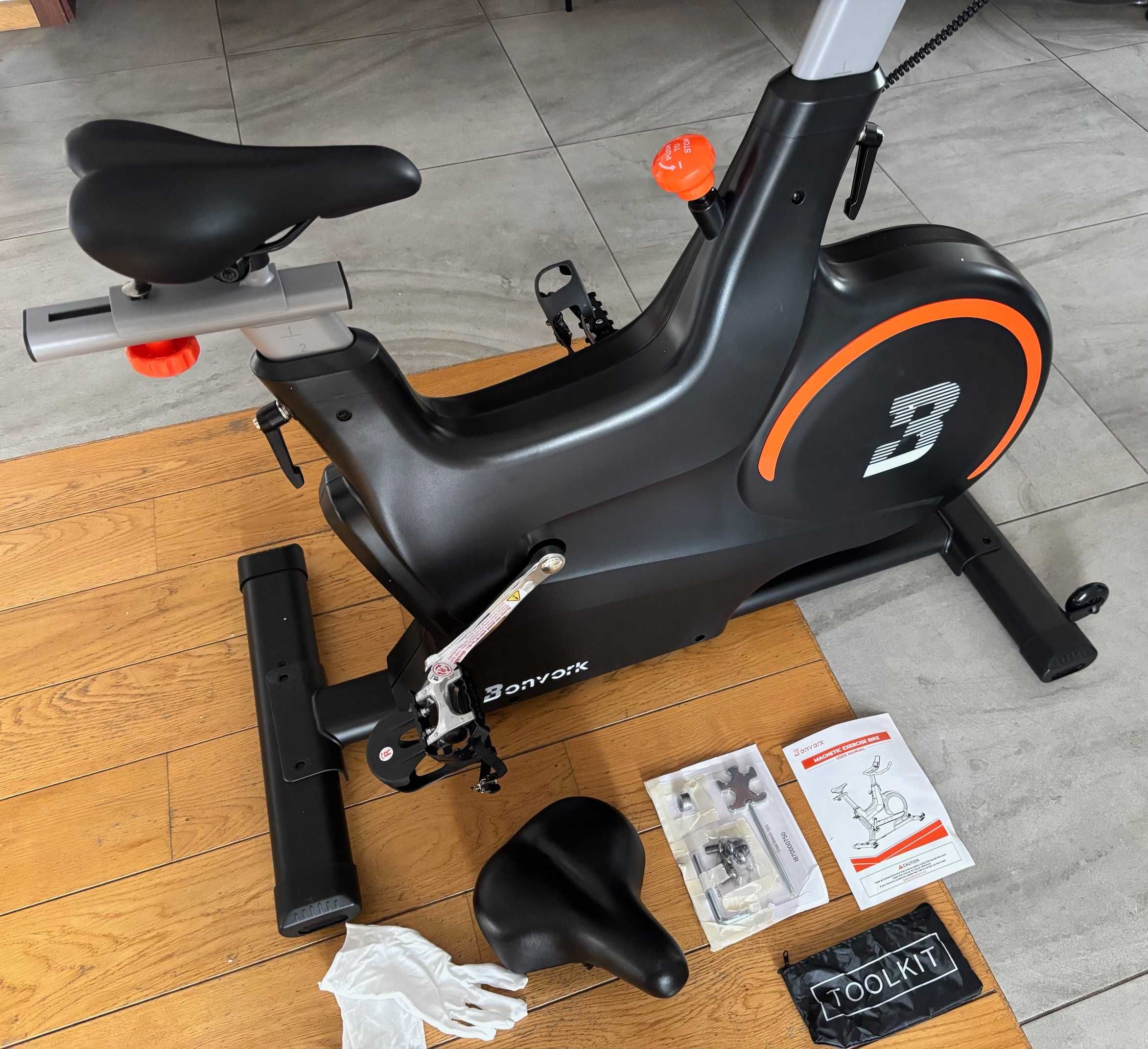 Rower treningowy 160 kg z oporem magnetycznym - Bonvork PROFESJONALNY