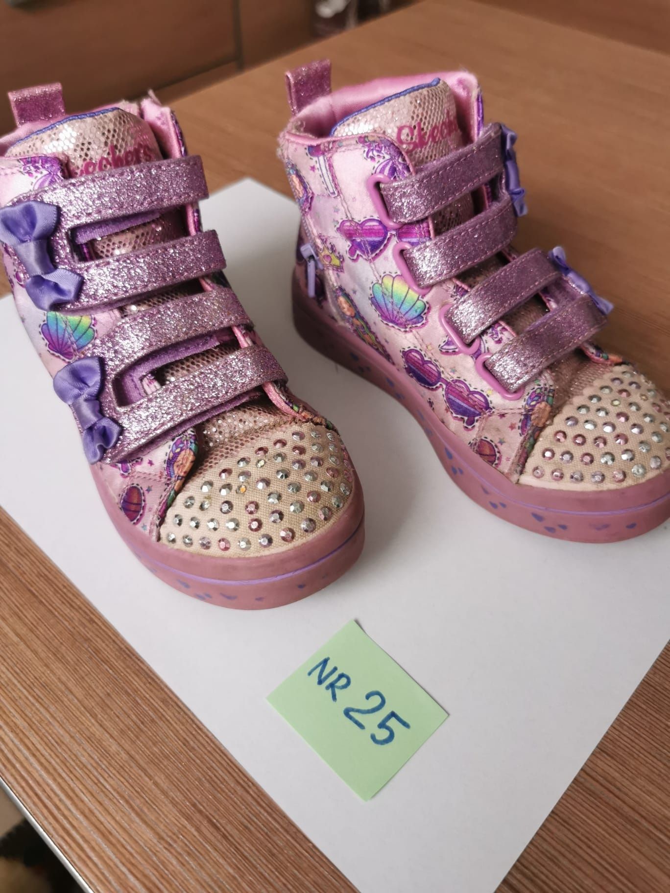 Skechers twinkletoes Świecące botki trzewiki dla dziewczynki
