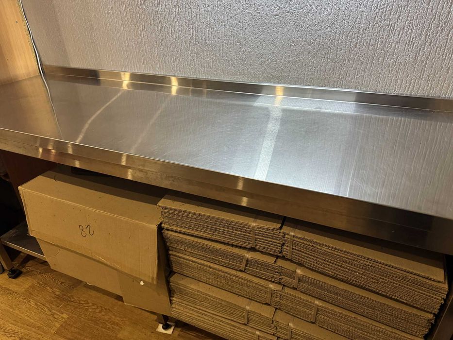 Стіл виробничий з полкою Tehma 120×60 і 150×60 см. Нержавійка AISI 430