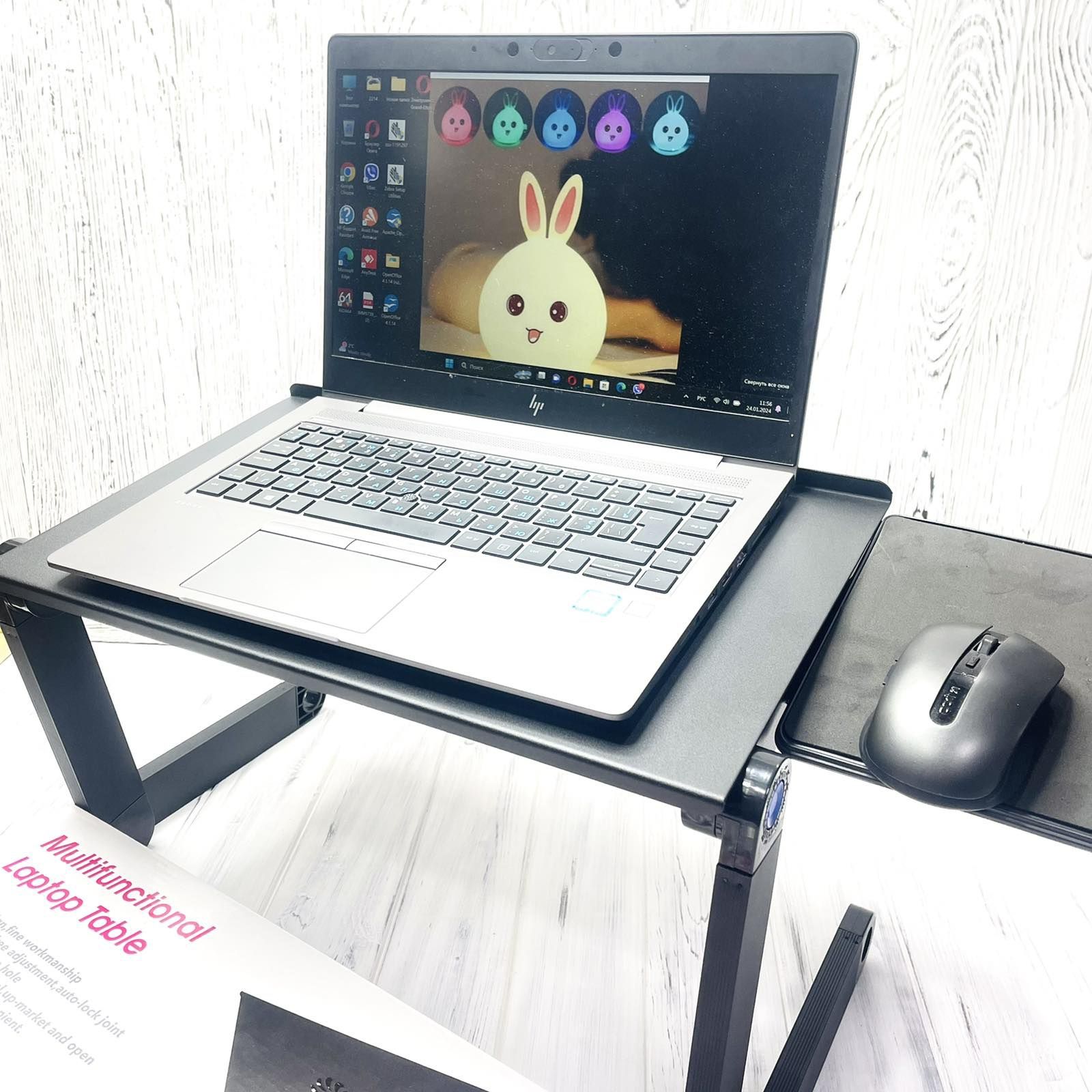 Стол для ноутбука с охлаждением с подставкой для мышки Laptop table T8