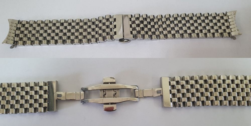 Браслет для годинника 22 мм з застібкою метелик
