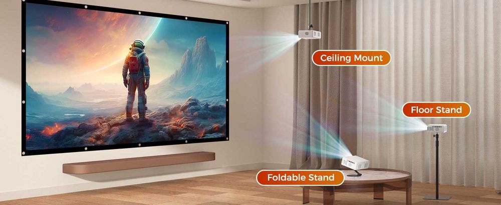 Aurzen EAZZE D1 4K Inteligentny Projektor Netflix 5G WiFi Bluetooth