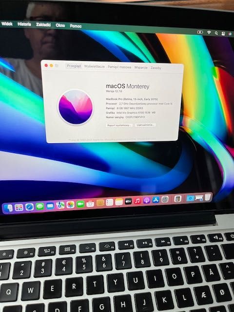 MacBook Pro A1502 i5 8G ram 256 SSD 2015rok