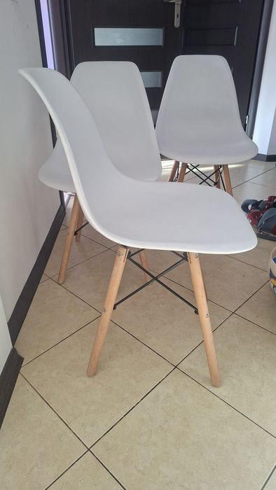 Krzesła skandynawskie zestaw 3 sztuki