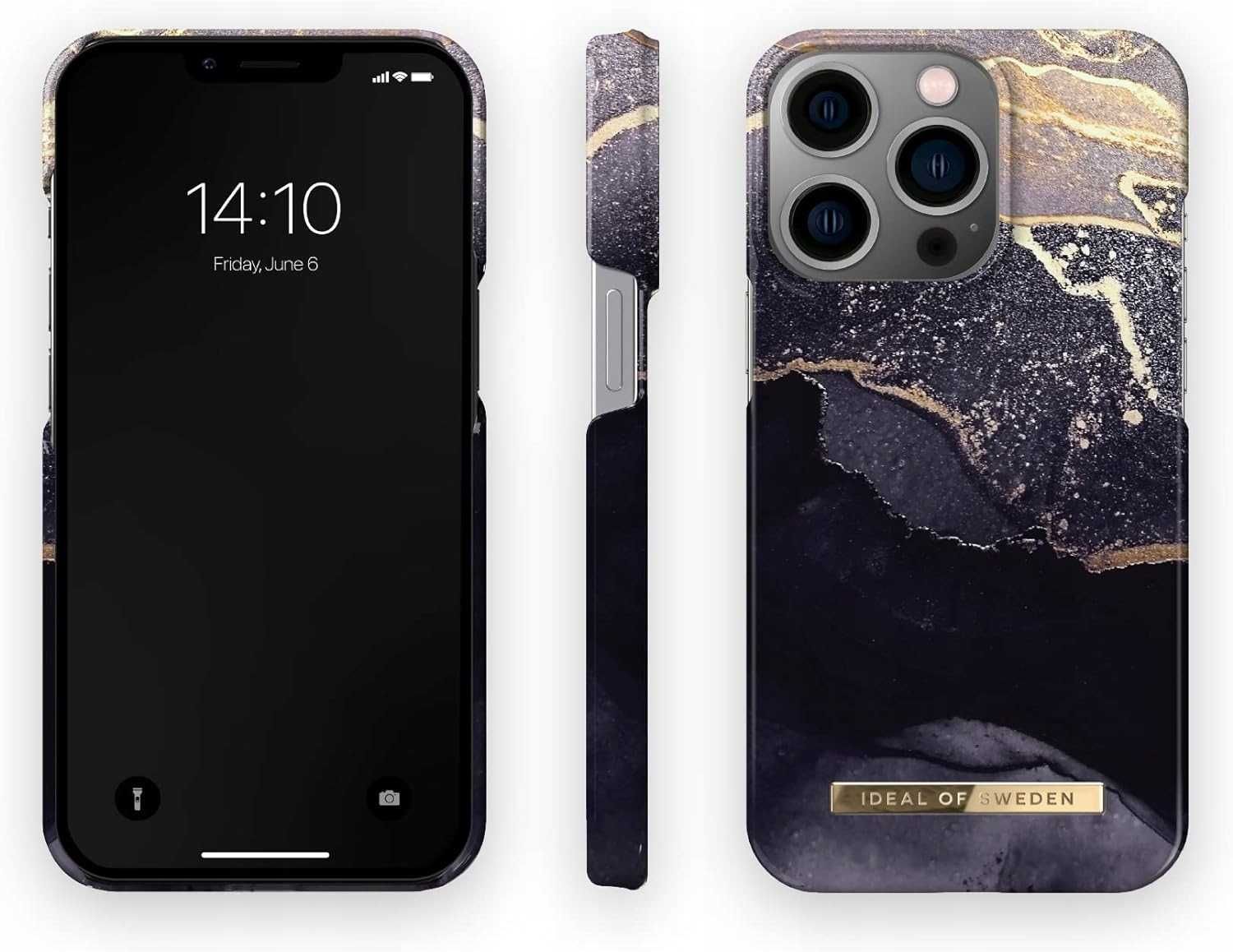 iDeal of Sweden etui iPhone 13 Pro magsafe mocne złoty marmur kobiece