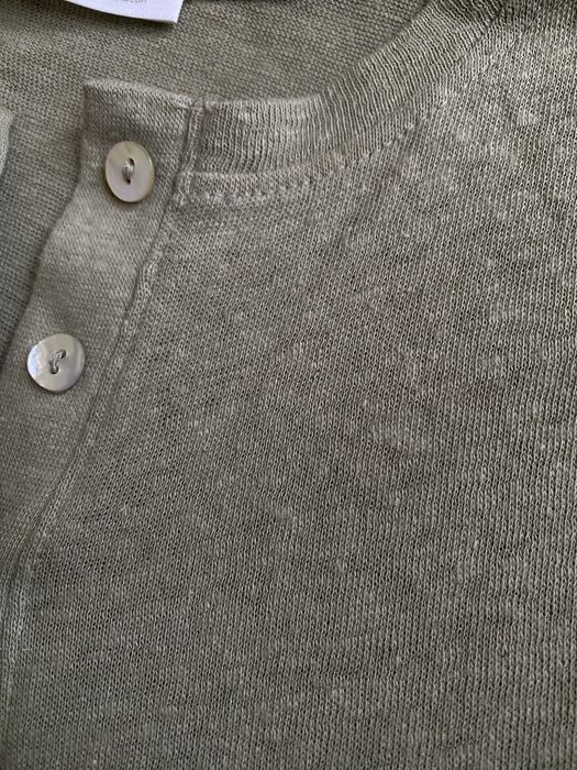 Лляне поло на гудзики, льняне поло жіноче, оливкова футболка Zara льон