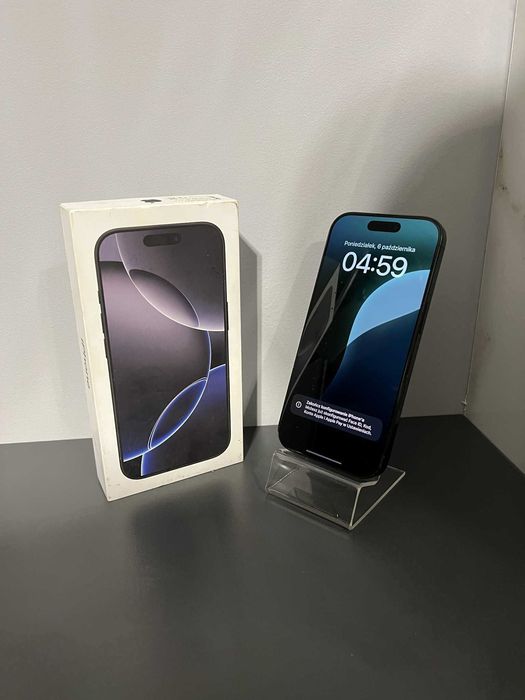 Telefon Iphone 16 Pro, 128GB/GW/czarny/Komis Krzysiek