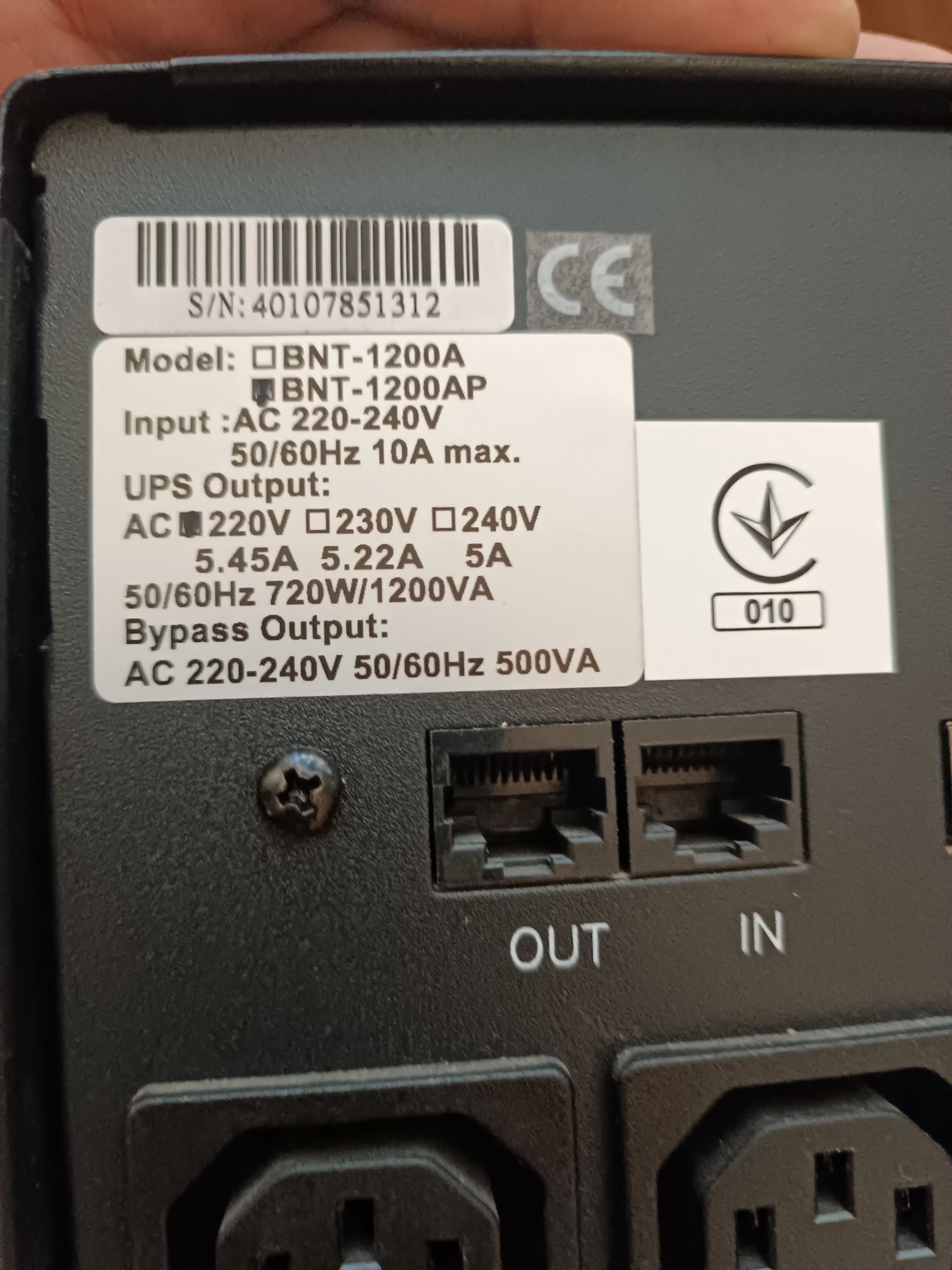 ДБЖ ИБП безперебійник ВNT-1200AP 720w